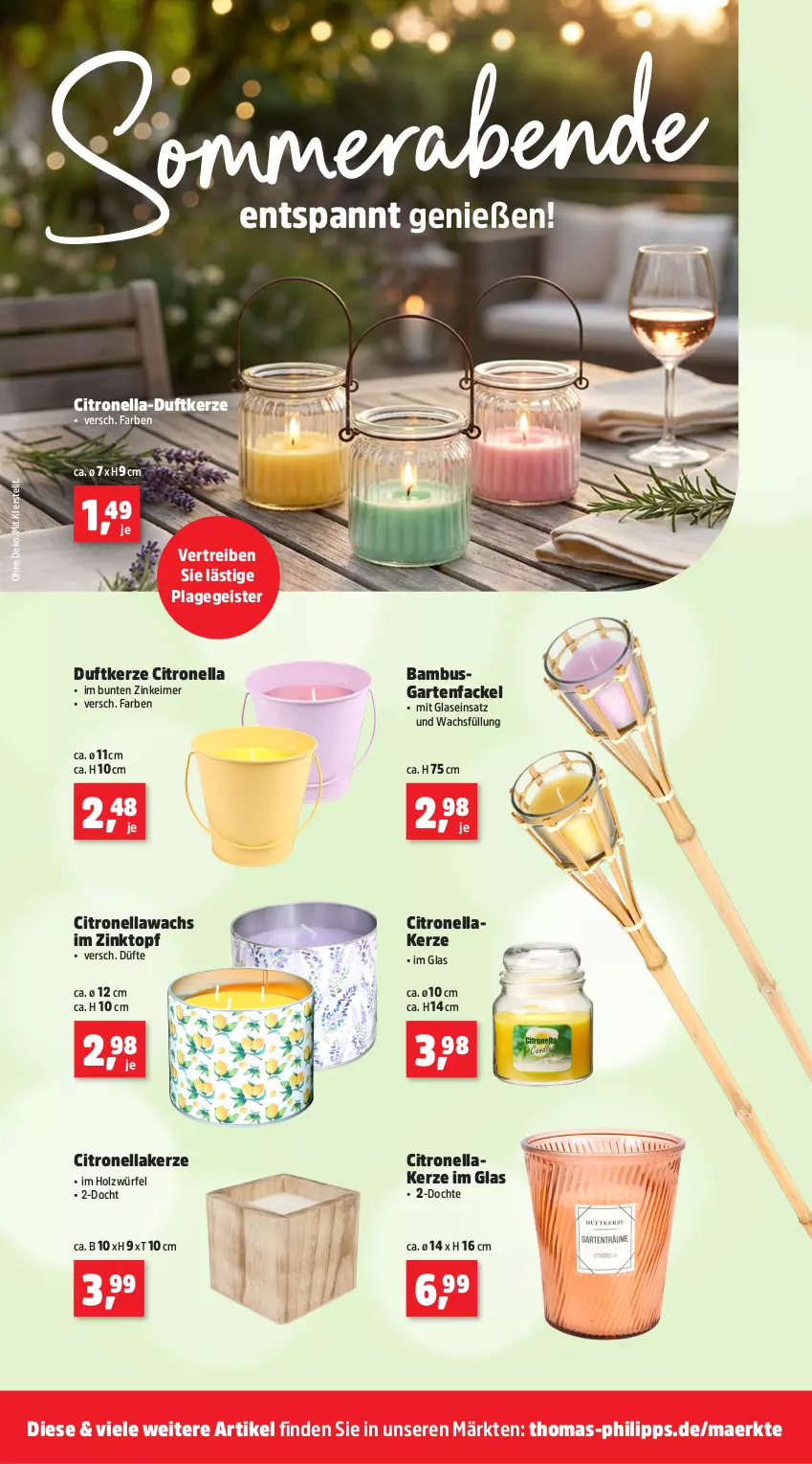 Aktueller Prospekt Thomas Philipps - von 18.05 bis 23.05.2026 - strona 17 - produkty: bambus, Duftkerze, eimer, eis, Garten, Gartenfackel, Holz, kerze, Ti, topf, würfel