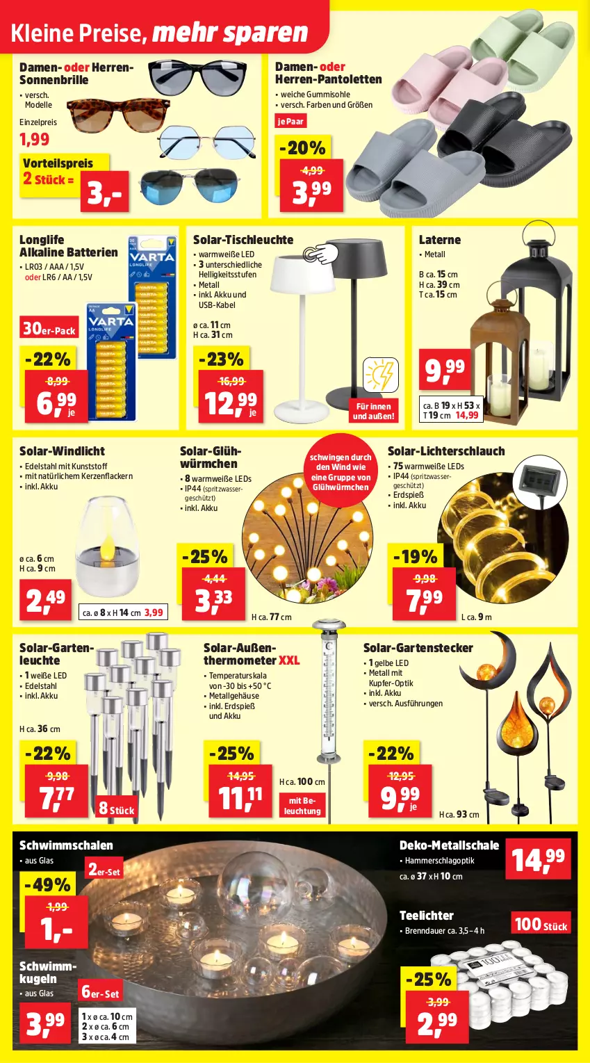 Aktueller Prospekt Thomas Philipps - von 18.05 bis 23.05.2026 - strona 18 - produkty: akku, auer, batterie, batterien, beleuchtung, Brille, dell, edelstahl, eis, elle, Garten, kerze, Kugel, lack, Lacke, laterne, leds, leine, Leuchte, LG, longlife, Mode, pantolette, pantoletten, reis, Schal, Schale, schlauch, sonnenbrille, tee, Teelicht, teelichte, thermometer, Ti, tisch, tischleuchte, usb, vorteilspreis, wasser, windlicht