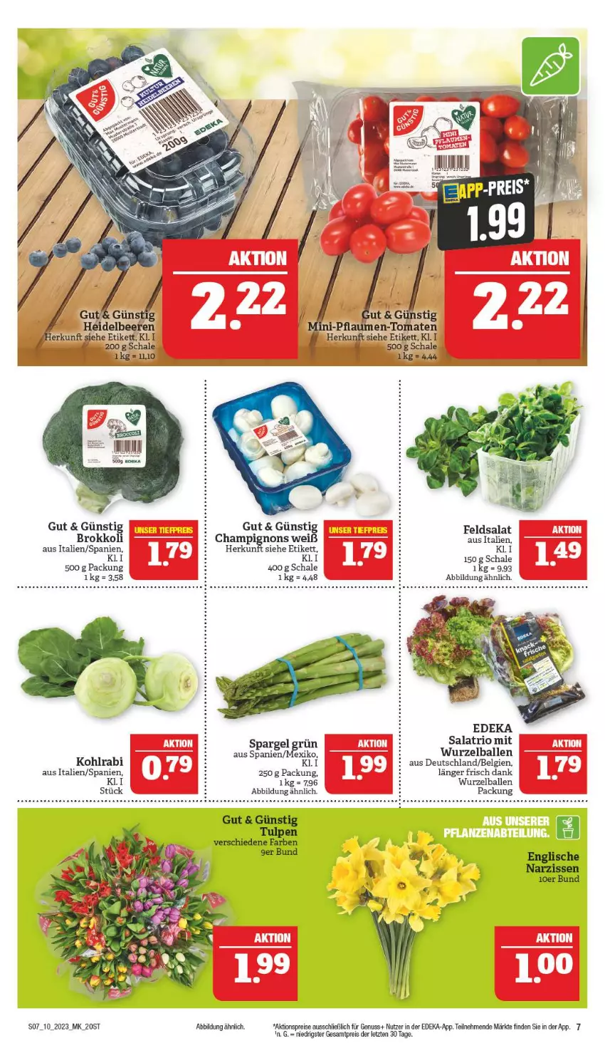 Aktueller Prospekt Marktkauf - Prospekt - von 05.03 bis 11.03.2023 - strona 7 - produkty: aktionspreis, ball, brokkoli, champignon, champignons, deka, eis, feldsalat, kohlrabi, LG, nuss, reis, salat, Schal, Schale, spargel, Ti, ZTE