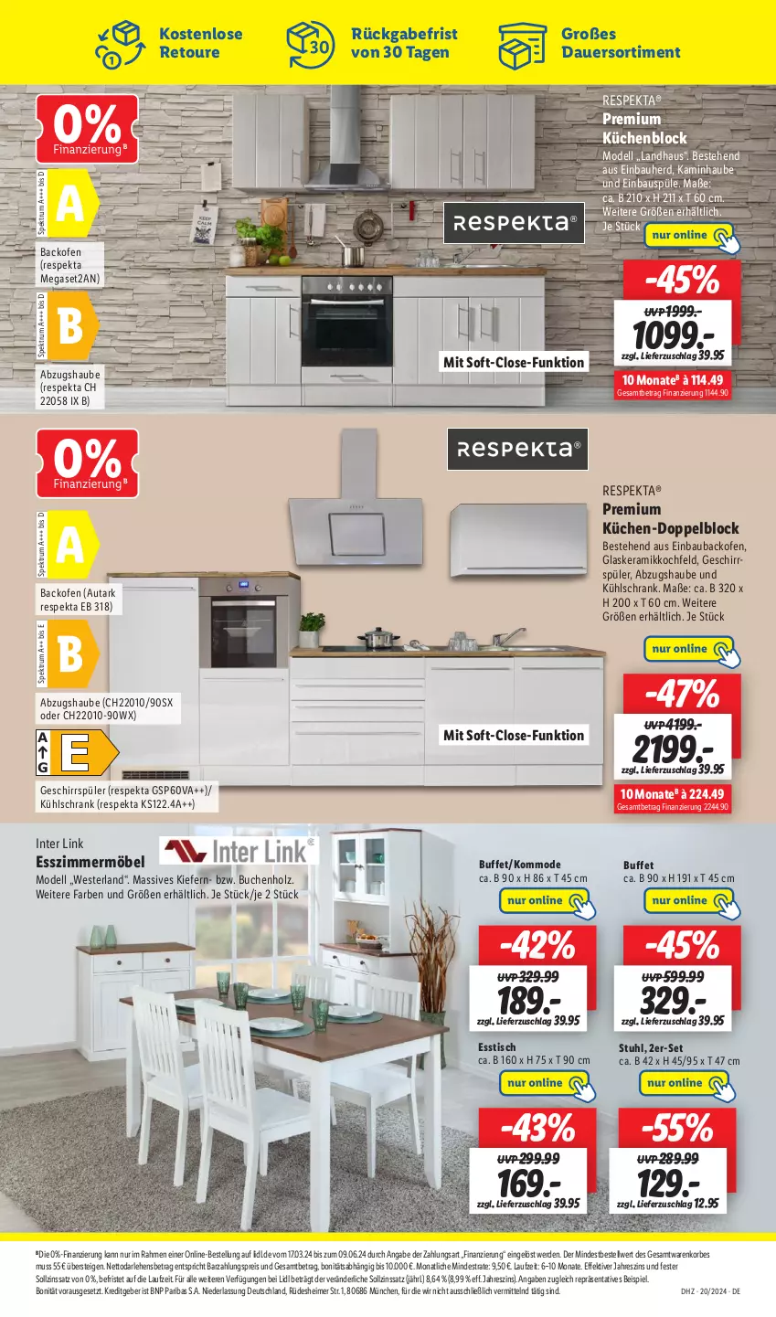 Aktueller Prospekt Lidl - Aktionsprospekt - von 13.05 bis 18.05.2024 - strona 31 - produkty: abzugshaube, auer, backofen, Bau, buch, dell, doppelblock, eimer, einbaubackofen, einbauherd, einbauspüle, eis, erde, esstisch, Esszimmer, geschirr, geschirrspüler, glaskeramik, glaskeramikkochfeld, Holz, Kamin, kaminhaube, kochfeld, kommode, korb, küche, Küchen, küchenblock, kühlschrank, möbel, Mode, Ofen, reis, respekta, rum, Schrank, Spektrum, stuhl, Ti, tisch, Weste