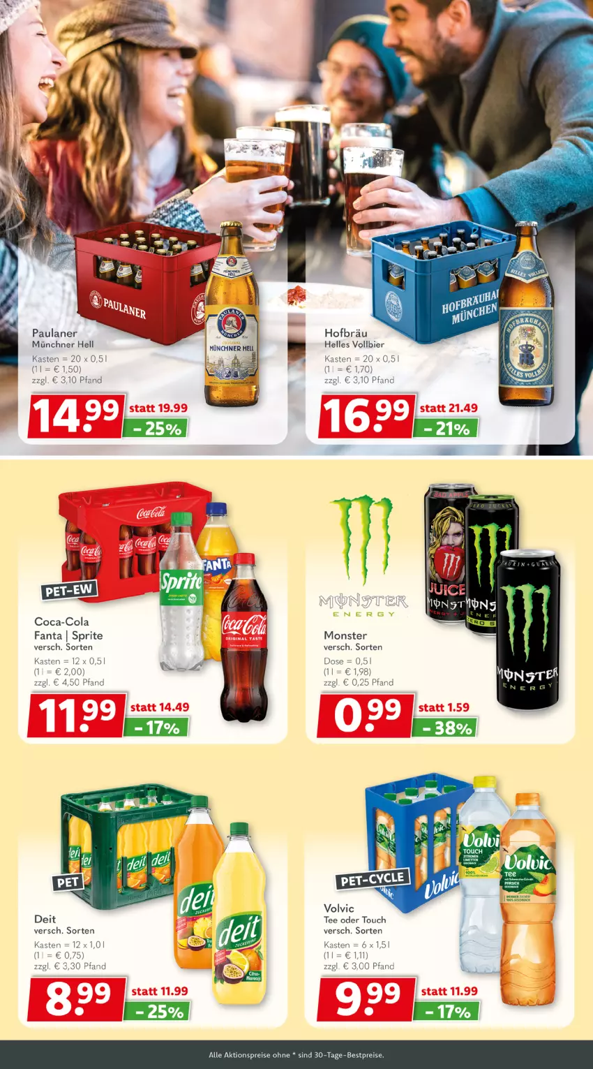 Aktueller Prospekt Getraenkeland - von 03.02 bis 15.02.2025 - strona 4 - produkty: aktionspreis, bestpreis, bestpreise, bier, coca-cola, cola, deit, eis, elle, fanta, mac, monster, Paula, paulaner, reis, sprite, tee, Ti