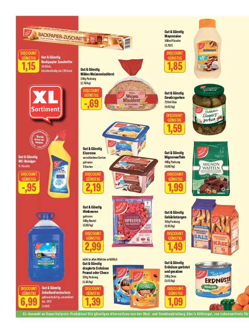 Aktueller Prospekt Feneberg - Prospekte - von 19.10 bis 21.10.2023 - strona 10 - produkty: Abtei, auer, Becher, beere, beeren, beutel, bio, brot, creme, dauertiefpreis, discount, eis, eiscreme, erdnüsse, flasche, gewürz, Gewürzgurke, gewürzgurken, gurke, gurken, himbeer, himbeere, himbeeren, kühlregal, lebensmittel, mayonnaise, obst, papier, Rauch, regal, reiniger, reis, rwe, salz, Scheibenfrostschutz, Ti, tiefpreis, und gemüse, waffeln, wc-reiniger, weizenmischbrot, Yo