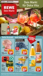 Gazetka promocyjna Rewe - Prospekte - Gazetka - ważna od 27.04 do 27.04.2024 - strona 1 - produkty: aktionspreis, aperitif, aperol, Becher, beere, beeren, bio, coupon, crema pads, eis, heidelbeere, heidelbeeren, Hohes C, jacobs, Jacobs Crema, joghur, joghurt, joghurt mit der ecke, kaffee, kaffeepads, Meister, Müller, oder jacobs, reis, saft, Schal, Schale, schinken, senseo, telefon, Ti, tisch, uhr, vita