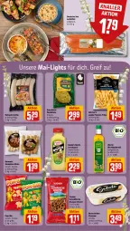 Gazetka promocyjna Rewe - Prospekte - Gazetka - ważna od 27.04 do 27.04.2024 - strona 10 - produkty: bio, brezel, bruno gelato, creme, eis, eiscreme, filet, gouda, grill, huober, jumbo, kräuter, lachs, lachsfilet, medaillons, Ofen, pom-bär, pommes, Pommes Frites, sauce, snack, snacks, steinofen, Ti, uhr, vanille