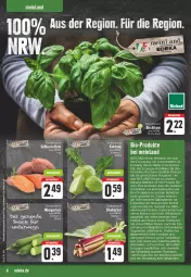 Gazetka promocyjna E Center - Angebote der Woche - Gazetka - ważna od 03.06 do 03.06.2023 - strona 4 - produkty: aktionspreis, basilikum, bio, bioland, Blüte, eis, elle, erde, gervais, gurke, gurken, kartoffel, kartoffeln, kohlrabi, kräuter, lebensmittel, leerdammer, natur, reifen, reis, rhabarber, sekt, Süßkartoffeln, Ti, tisch, topf, Wild, ZTE