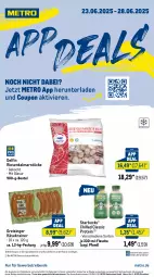 Gazetka promocyjna Metro - App Deals - Gazetka - ważna od 28.06 do 28.06.2025 - strona 1 - produkty: abholpreise, angebot, angebote, beutel, coupon, eis, flasche, ilag, Käse, Käsekrainer, mars, Metro, metro gastro, Rauch, reis, rwe, starbucks, Ti