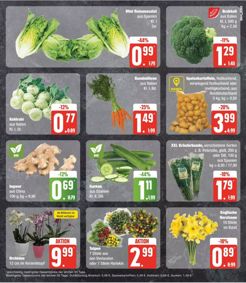 Aktueller Prospekt Edeka - Prospekte - von 05.02 bis 10.02.2024 - strona 7 - produkty: brokkoli, eis, gurke, gurken, kartoffel, kartoffeln, kohlrabi, mehl, reis, speisekartoffeln, Ti, ZTE