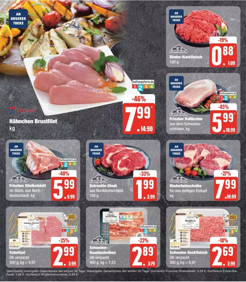 Aktueller Prospekt Edeka - Prospekte - von 05.02 bis 10.02.2024 - strona 8 - produkty: brustfilet, eis, filet, fleisch, gutfleisch, kotelett, reis, rind, rinder, steak, Ti, ZTE