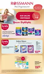 Gazetka promocyjna Rossmann - Prospekte - Gazetka - ważna od 27.09 do 27.09.2024 - strona 1 - produkty: Alwa, Always, angebot, angebote, babydream, Cap, colorwaschmittel, eis, elle, LG, ndk, reis, teller, Ti, versandkostenfrei, vollwaschmittel, waschmittel, wedel, windeln, ZTE