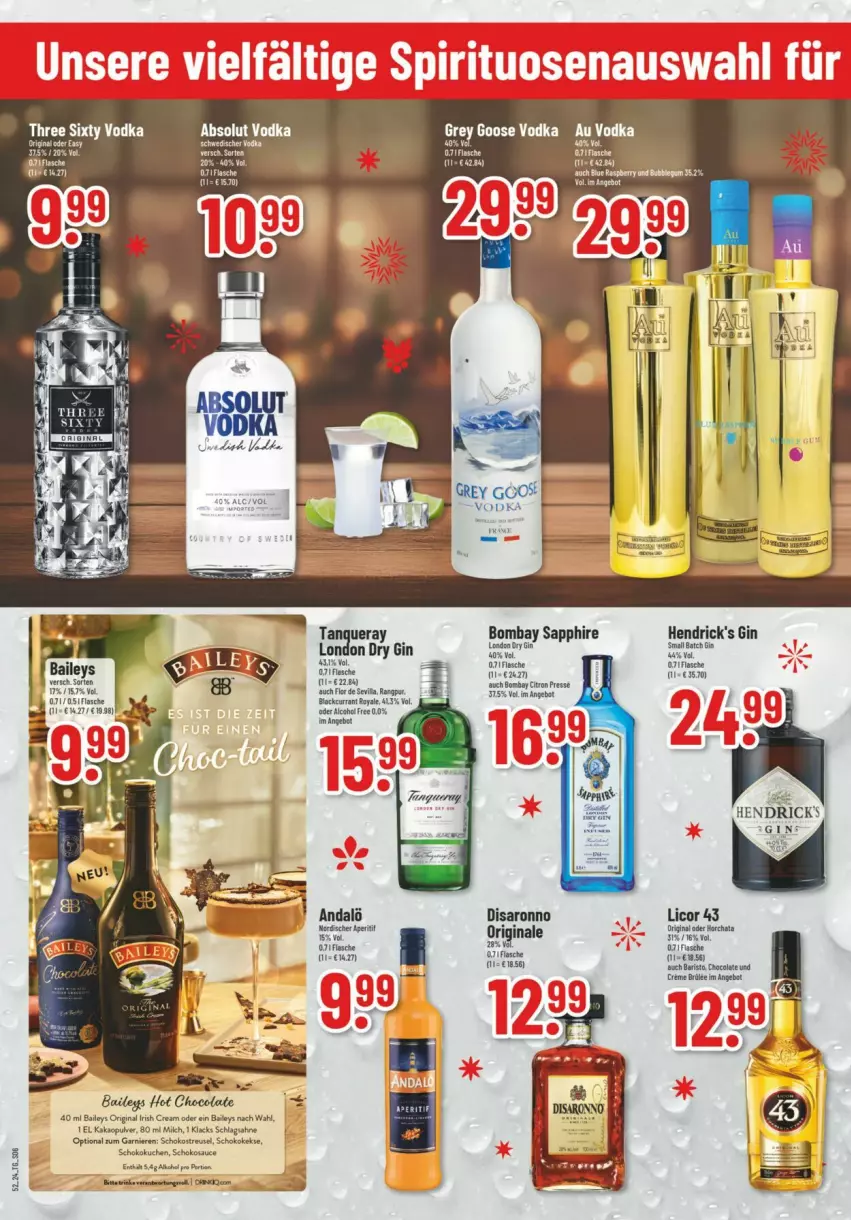 Aktueller Prospekt Trinkgut - Prospekte - von 22.12 bis 28.12.2024 - strona 6 - produkty: angebot, baileys, bio, bombay sapphire, dry gin, flasche, garnier, gin, Hefte, Hendrick's Gin, kakao, keks, kekse, kuchen, lack, london dry, london dry gin, milch, sahne, sapphire, saro, sauce, schlagsahne, schoko, Tanqueray, tee, Ti, vodka