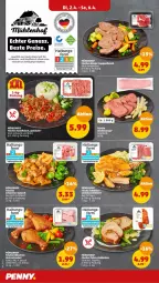 Gazetka promocyjna Penny - Prospekte - Gazetka - ważna od 06.04 do 06.04.2024 - strona 4 - produkty: braten, eis, fleisch, Frische Hähnchen, Geflügel, gulasch, hackfleisch, henkel, jungbullen, natur, pute, rind, rinder, Rinderzunge, rindfleisch, rollbraten, schenkel, schinken, schwein, schwein und rind, schweine, vom schwein und rind, wein, weine