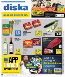 Gazetka promocyjna Diska - Prospekte - Gazetka - ważna od 07.10 do 07.10.2023 - strona 1 - produkty: aktionspreis, angebot, angebote, butter, deka, eis, erde, Falsches Filet, filet, flasche, frucht, fruchtgummi, gurke, italienische pasta, katjes, lasagne, markenbutter, nuss, pasta, reis, salat, Salatgurke, tee, Ti, Vegeta, wein, ZTE