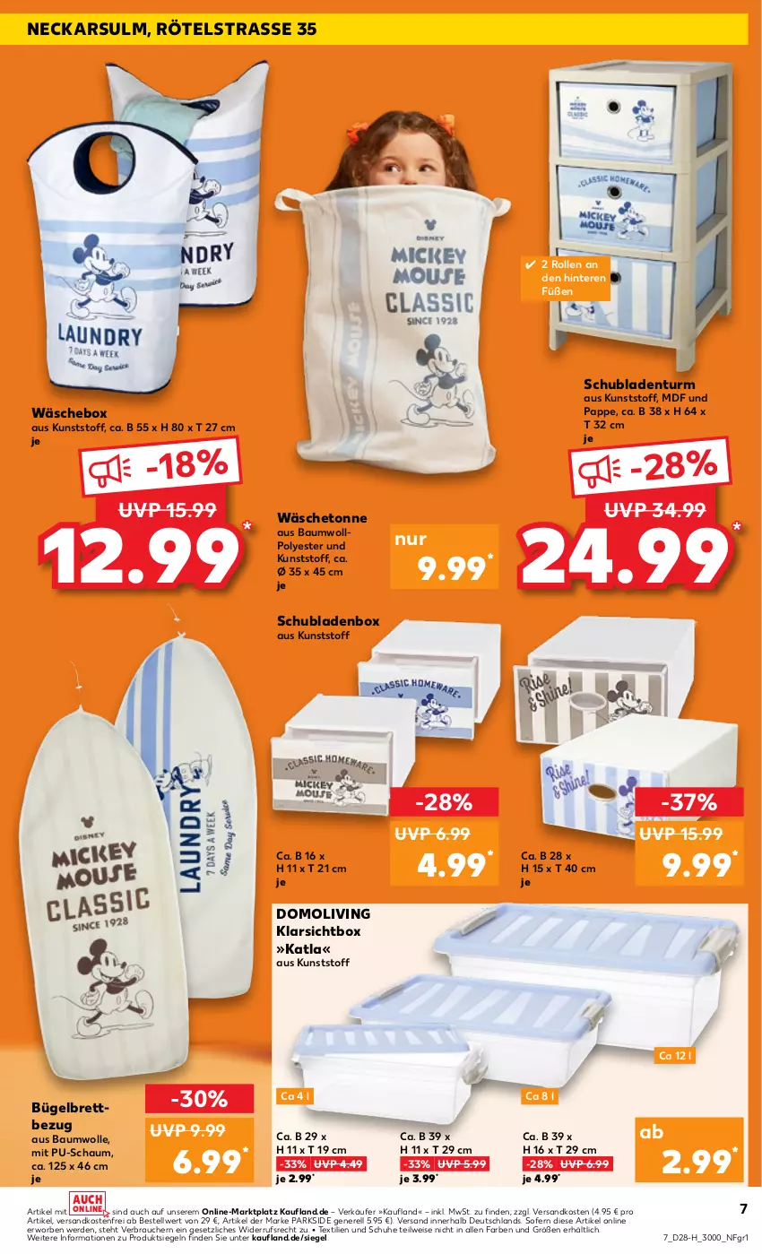 Aktueller Prospekt Kaufland - Extra-Angebote - von 11.07 bis 17.07.2024 - strona 7 - produkty: Bau, baumwolle, bügel, Domol, eis, erde, Klarsichtbox, ndk, Parkside, Rauch, rel, schubladen, Schubladenturm, schuhe, Ti, versandkostenfrei, wolle