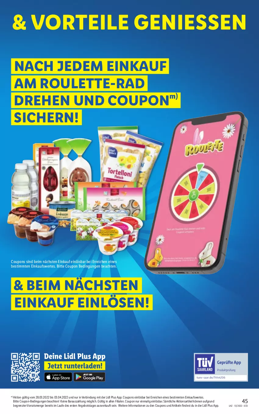 Aktueller Prospekt Lidl - Aktionsprospekt - von 28.03 bis 02.04.2022 - strona 45 - produkty: angebot, coupon, coupons, Ti, ZTE