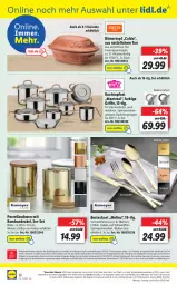 Gazetka promocyjna Lidl - Aktionsprospekt - Gazetka - ważna od 02.04 do 02.04.2022 - strona 26 - produkty: angebot, angebote, backofen, bambus, besteck, besteckset, champagne, champagner, decke, Deckel, edelstahl, eis, elle, erde, gabel, herdarten, kaffee, Kochtopf, LG, Löffel, messer, ndk, Ofen, reis, rel, Ria, Schal, Schale, spülmaschinen, telefon, Ti, topf, Topfset, uhr