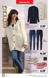 Gazetka promocyjna Lidl - Aktionsprospekt - Gazetka - ważna od 02.04 do 02.04.2022 - strona 28 - produkty: ball, Ballerinas, Bau, baumwolle, Cardigan, eis, esmara, jeans, ndk, Schal, Schale, schnitten, Ti, wolle