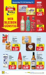 Gazetka promocyjna Lidl - Aktionsprospekt - Gazetka - ważna od 02.04 do 02.04.2022 - strona 40 - produkty: alkohol, alpro, asbach uralt, beste butter, brustfilet, butter, drink, elle, filet, filets, frau antje, hähnchenbrust, hähnchenbrustfilet, landliebe, ndk, pudding, Schal, Schale, scotch, scotch whisky, single malt, teller, Ti, whisky