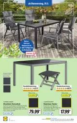 Gazetka promocyjna Lidl - Aktionsprospekt - Gazetka - ważna od 02.04 do 02.04.2022 - strona 48 - produkty: Garten, gartentisch, hocker, HP, klappsessel, latte, ndk, Schal, Schale, sessel, Ti, tisch, tischplatte