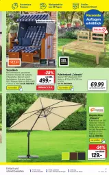 Gazetka promocyjna Lidl - Aktionsprospekt - Gazetka - ważna od 02.04 do 02.04.2022 - strona 53 - produkty: ampelschirm, auer, Bank, Bau, eis, elle, Holz, klapptisch, korb, latte, ndk, Palette, Ria, strandkorb, Ti, tisch