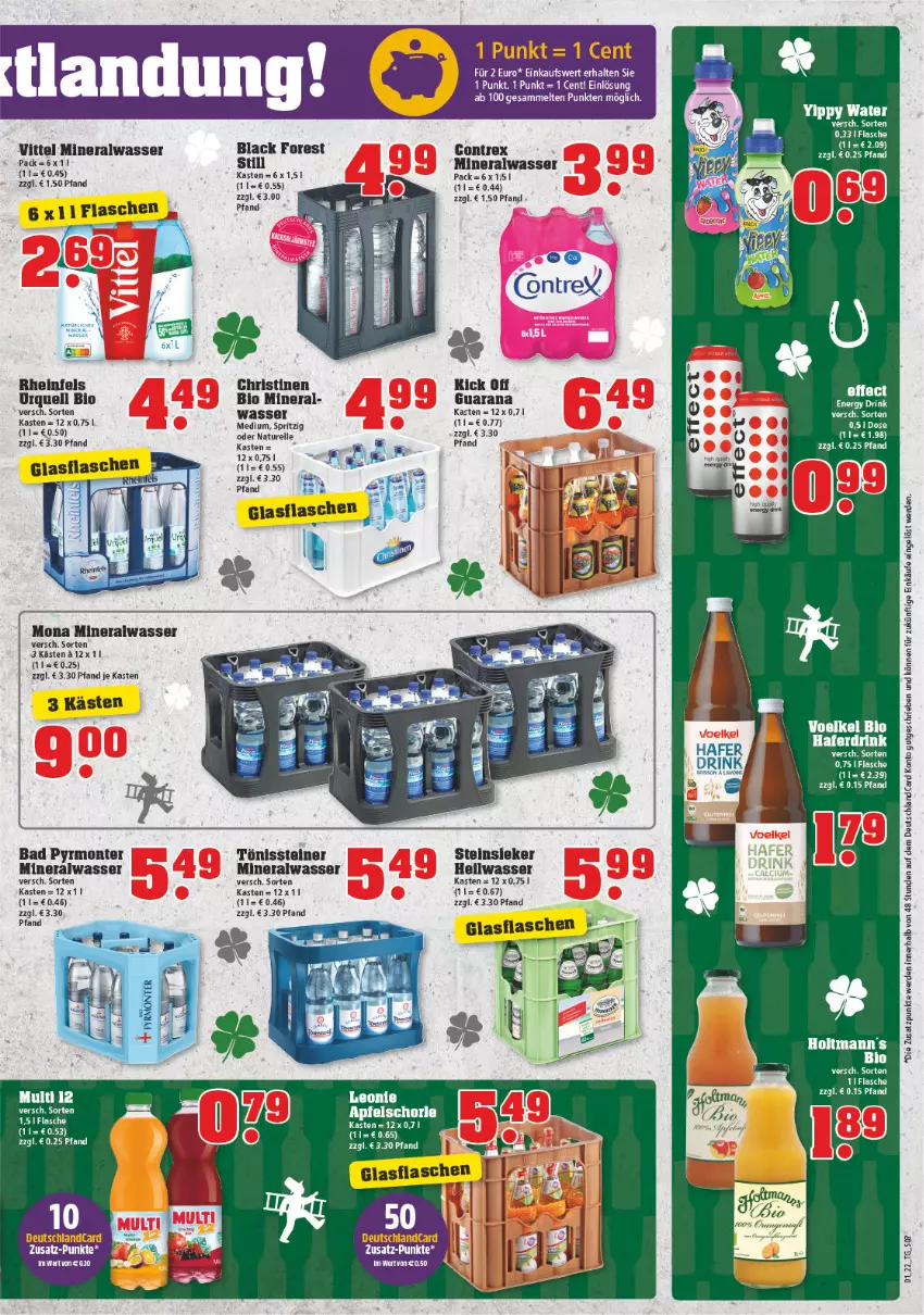 Aktueller Prospekt Trinkgut - von 03.01 bis 08.01.2022 - strona 3 - produkty: Alwa, apfel, Apfelschorle, Bad, bio, black forest, deutschlandcard, drink, elle, erde, flasche, glasflasche, hafer, Haferdrink, lack, mineralwasser, monte, natur, Rana, rel, schorle, steiner, Ti, vittel, wasser