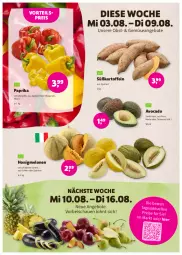 Gazetka promocyjna Denns Biomarkt - Prospekte - Gazetka - ważna od 16.08 do 16.08.2022 - strona 2 - produkty: angebot, angebote, avocado, eis, elle, honig, honigmelone, honigmelonen, kartoffel, kartoffeln, LG, melone, melonen, obst, paprika, reis, Süßkartoffeln, vorteilspreis