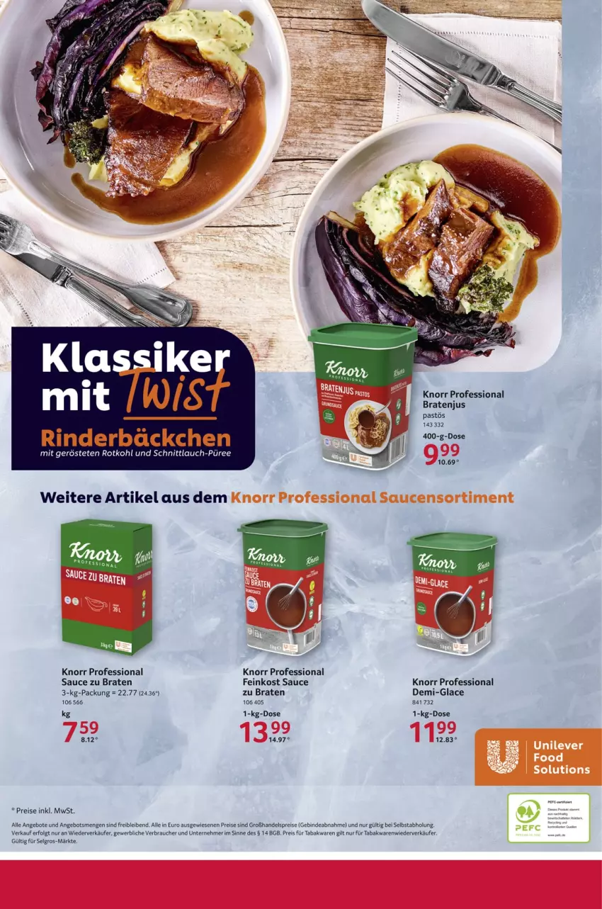 Aktueller Prospekt Selgros - Gastronomie - von 06.02 bis 19.02.2025 - strona 56 - produkty: angebot, angebote, braten, eis, feinkost, knorr, LG, püree, Rauch, reis, rind, rinder, rotkohl, sauce, schnittlauch, Ti