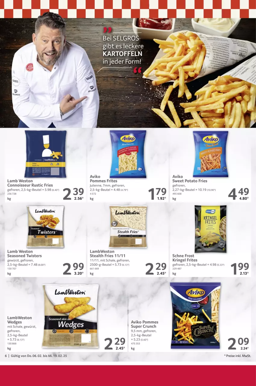 Aktueller Prospekt Selgros - Gastronomie - von 06.02 bis 19.02.2025 - strona 6 - produkty: beutel, eis, gewürz, LG, pommes, Pommes Frites, reis, ring, Schal, Schale, Ti, wedges