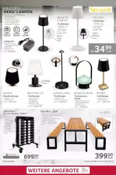 Gazetka promocyjna Selgros - Gastronomie - Gazetka - ważna od 19.02 do 19.02.2025 - strona 53 - produkty: akku, angebot, angebote, arlo, Bank, deka, eis, elle, ente, flasche, garnitur, gin, Holz, Kreide, lack, ladegerät, ladekabel, Lampe, mab, monte, Rauch, reis, Ti, tisch, Tischlampe, usb, wasser