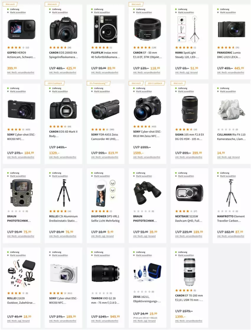 Aktueller Prospekt Saturn - Prospekte - von 07.12 bis 14.12.2021 - strona 9 - produkty: actioncam, body, braun, canon, Dashcam, eis, elle, GoPro, hama, hero, kamera, Leica, lumix, ndk, panasonic, Reinigung, rollei, sigma, sony, spiegel, spiegelreflexkamera, Tasche, Ti, uhd