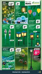 Gazetka promocyjna Netto - Woche 15 - Gazetka - ważna od 15.04 do 15.04.2023 - strona 13 - produkty: asti, auer, blume, blumen, edelstahl, Garten, Glaskugel, Kette, Kugel, Lampe, laterne, leds, Leuchte, leuchten, lichterkette, pflanze, Ria, Ti