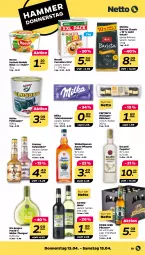 Gazetka promocyjna Netto - Woche 15 - Gazetka - ważna od 15.04 do 15.04.2023 - strona 19 - produkty: bacardi, bier, bio, bohne, bohnen, cerealien, elle, likör, melitta, milka, Müller, Müller-Thurgau, nestlé, nudel, nudeln, pflaume, pils, pilsener, rind, sahne, schoko, schokolade, Stier, suppe, tafelschokolade, Ti, wein, winkelhausen