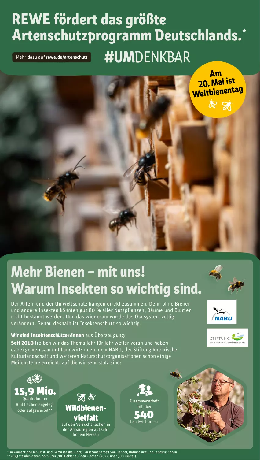 Aktueller Prospekt Rewe - Prospekte - von 21.05 bis 25.05.2024 - strona 16 - produkty: Bau, blume, blumen, elle, erde, insektenschutz, natur, nivea, obst, pflanze, pflanzen, quad, rum, Schütze, sekt, Ti, und gemüse, Wild