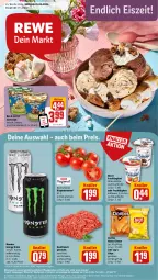 Gazetka promocyjna Rewe - Prospekte - Gazetka - ważna od 25.05 do 25.05.2024 - strona 1 - produkty: ACC, aktionspreis, auer, Bau, Bauer, Becher, beere, bio, chips, coupon, Doritos, drink, eis, energy drink, erdbeere, fleisch, frucht, fruchtjoghurt, hackfleisch, hackfleisch gemischt, joghur, joghurt, monster, Monster Energy, nacho, nacho cheese, reis, rind, rispentomaten, salz, Schal, Schale, schwein, telefon, Ti, tomate, tomaten, uhr, wein