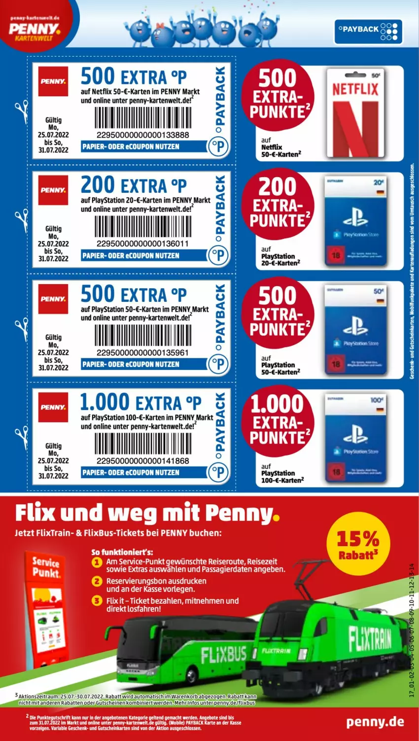 Aktueller Prospekt Penny - Prospekte - von 25.07 bis 30.07.2022 - strona 17 - produkty: auto, coupon, erde, gutschein, korb, lays, netflix, papier, payback, PlayStation, PlayStation 5, Ti, tisch