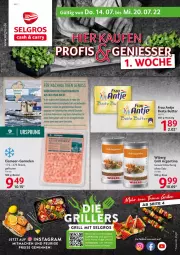 Gazetka promocyjna Selgros - Food - Gazetka - ważna od 20.07 do 20.07.2022 - strona 1 - produkty: beste butter, buch, butter, eis, erde, fisch, frau antje, garnelen, gewürz, Gewürzmischung, grill, LG, mac, nuss, reis, salz, tee, Ti, wasser