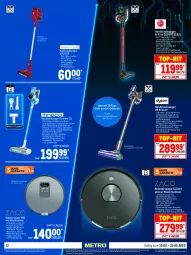Gazetka promocyjna Metro - Technik Spezial - Gazetka - ważna od 23.02 do 23.02.2022 - strona 12 - produkty: akku, auto, bürste, Dyson, eis, Elektro, elle, fernbedienung, Fugenbürste, Haarentfernung, handstaubsauger, kraft, Leuchte, leuchten, Reinigung, reis, Roller, sonderposten, staubsauger, teller, Ti, tisch, wandhalterung, wasser, wassertank
