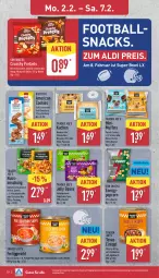 Gazetka promocyjna Aldi Nord - Von Montag - Gazetka - ważna od 07.02 do 07.02.2026 - strona 12 - produkty: ACC, aldi, ball, beutel, biscotto, bohne, bohnen, bonbons, brezel, brownie, cheddar, cheesecake, chili, cola, cookie, cookies, eintopf, eis, fertiggericht, fleisch, Fleischbällchen, gelee, gewürz, gin, jagdwurst, kartoffel, kartoffeln, kuchen, mac, macadamia, Muffin, muffins, nuss, pistazien, popcorn, Pretzel, reis, schoko, snack, snacks, Sun Snacks, suppe, Ti, topf, wurst, ZTE