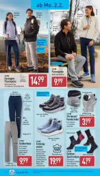 Gazetka promocyjna Aldi Nord - Von Montag - Gazetka - ważna od 07.02 do 07.02.2026 - strona 14 - produkty: axe, bio, decksohle, Finish, Fleecejacke, gin, handschuhe, hose, Hylo, Jacke, rel, Ria, rind, schuhe, socken, Sport, sportsocken, Ti, wasser, ZTE