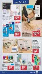 Gazetka promocyjna Aldi Nord - Von Montag - Gazetka - ważna od 07.02 do 07.02.2026 - strona 27 - produkty: akku, aufbewahrungsbox, Behälter, buch, deka, dell, elle, ente, expertiz, gin, kleber, Kreide, ladekabel, latte, leine, LG, Mode, papier, Ria, Stickerbuch, stifte, Ti, tisch, usb, ZTE
