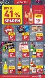 Gazetka promocyjna Aldi Nord - Von Montag - Gazetka - ważna od 07.02 do 07.02.2026 - strona 33 - produkty: aperitif, bourbon, bourbon whiskey, cocktail, creme, eintöpfe, elle, filet, filets, flasche, getränk, gin, hering, Herings, heringsfilets, Heringsfilets in Creme, jim beam, kleiner klopfer, leine, likör, lillet, limo, mars, Mett, metten, Mettenden, pfeffer, ring, rotkäppchen, sauce, sekt, Southern Comfort, Sprizz, teller, Ti, tomate, tomaten, wein, whiskey, Wild, ZTE