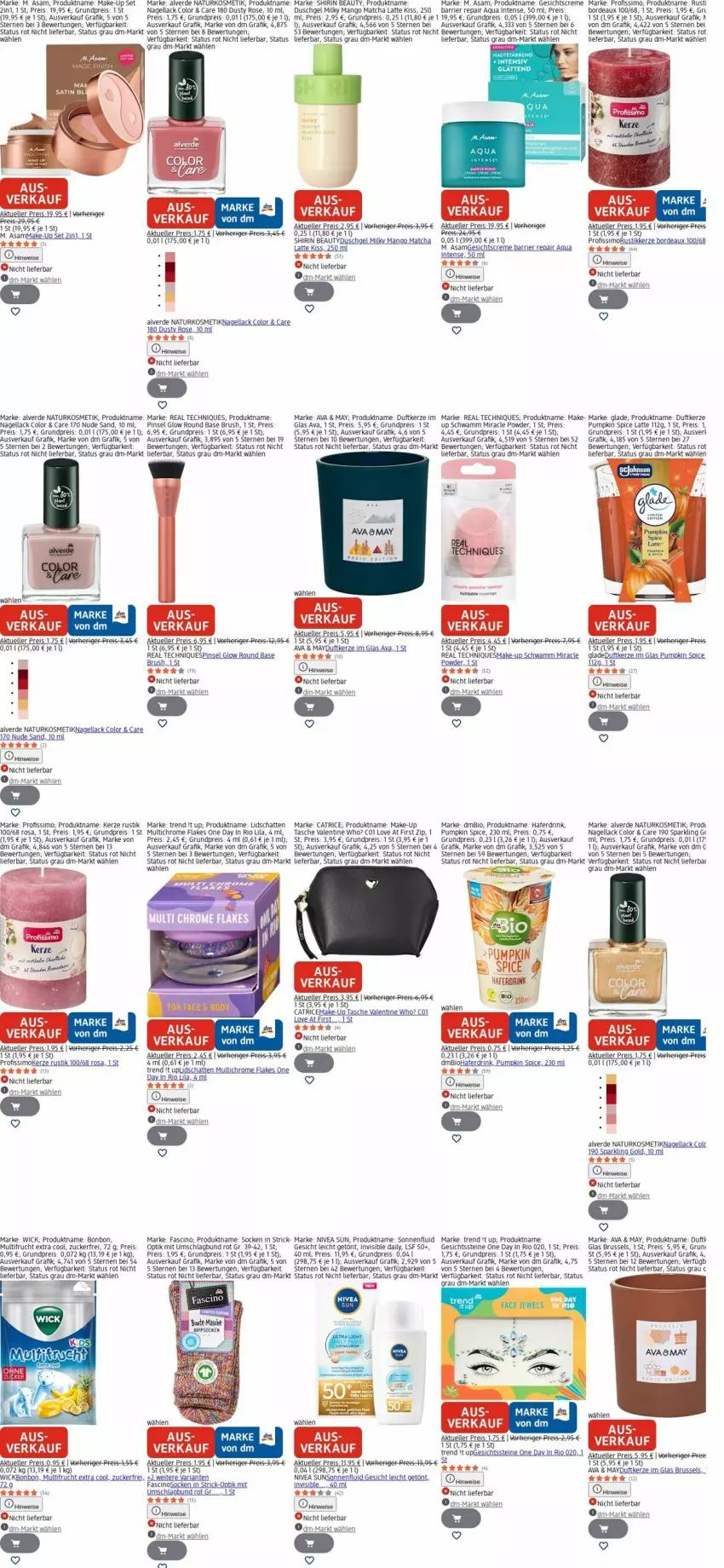 Aktueller Prospekt Dm Drogerie - Prospekte - von 09.03 bis 18.03.2026 - strona 10 - produkty: Alverde, aqua, auer, bio, cin, creme, drink, Duftkerze, duschgel, eis, elle, erde, flakes, frucht, Gesichtscreme, Glade, hafer, Haferdrink, kerze, kosmetik, lack, latte, LG, Make-up, mango, Nagellack, natur, naturkosmetik, nivea, nivea sun, Pinsel, Profissimo, reis, reiss, Ria, schwamm, sim, socken, Tasche, Ti, WICK, zucker