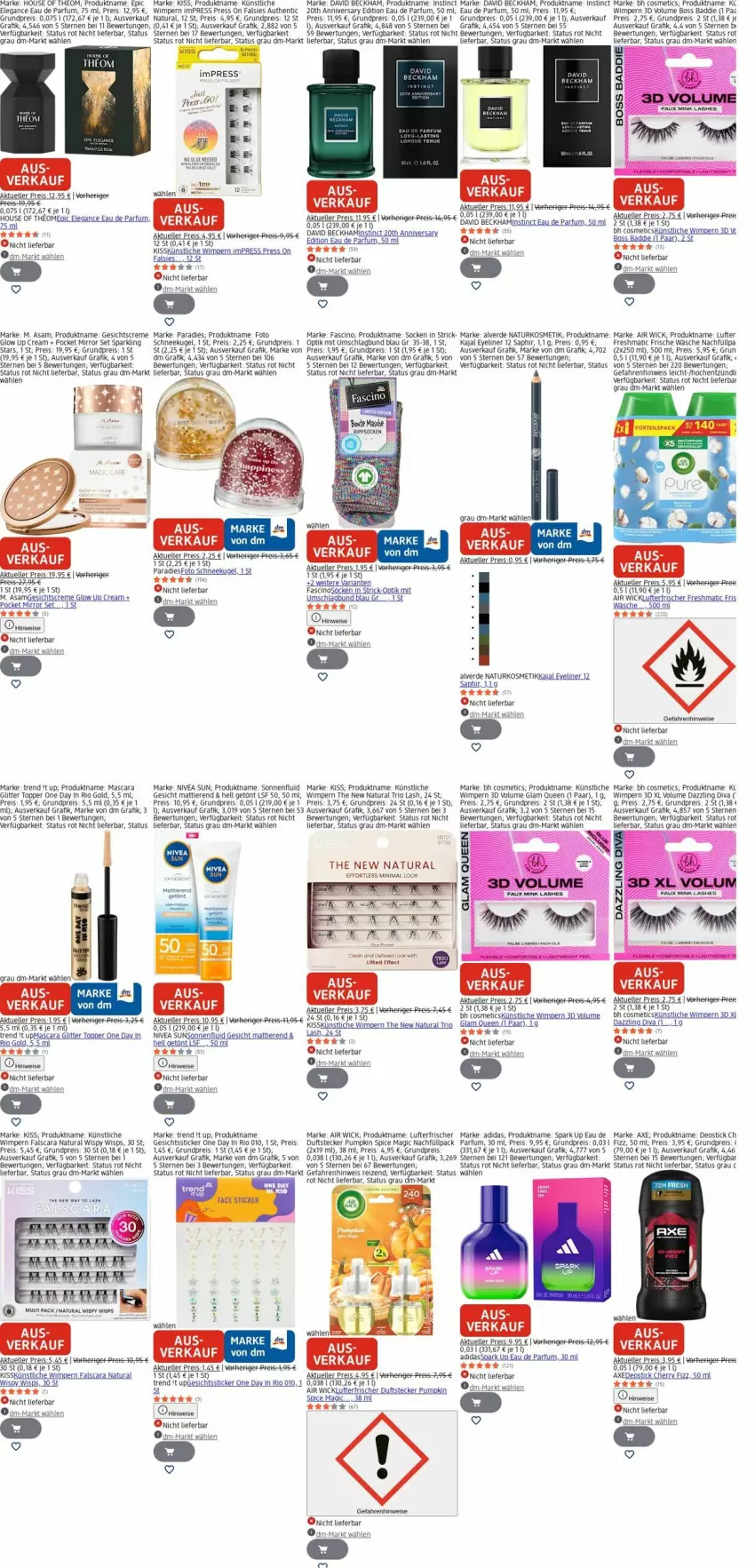 Aktueller Prospekt Dm Drogerie - Prospekte - von 09.03 bis 18.03.2026 - strona 12 - produkty: Adidas, Air Wick, Alverde, asti, axe, Bad, boss, cin, creme, David Beckham, deo, Deostick, Eau de parfum, eis, elle, erde, Eveline, Eyeliner, Gesichtscreme, Kette, kosmetik, Kugel, lufterfrischer, Mascara, natur, natura, naturkosmetik, nivea, nivea sun, parfum, reis, reiss, Schneekugel, sim, socken, Ti, Tiere, topper, WICK, Yo