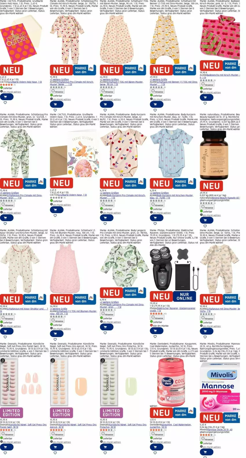 Aktueller Prospekt Dm Drogerie - Prospekte - von 09.03 bis 18.03.2026 - strona 23 - produkty: Anzug, Bad, bio, blume, blumen, body, eis, Holz, kaugummi, kirsch, kirsche, kirschen, natur, natura, Philips, rasierer, reis, rum, sac, Schlafanzug, schlafsack, swirl, Ti, Yo, zucker