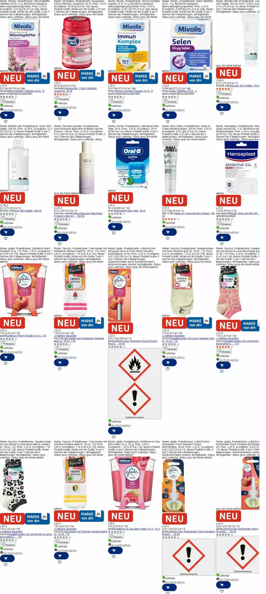 Aktueller Prospekt Dm Drogerie - Prospekte - von 09.03 bis 18.03.2026 - strona 24 - produkty: beere, beeren, bett, bio, cin, Duftkerze, eis, Glade, hansaplast, himbeer, himbeere, himbeeren, kaugummi, kerze, lack, LG, lufterfrischer, medizinprodukt, oral-b, pfeffer, Probiotic, reis, Ria, sim, sneaker, sneakersocken, socken, Sushi, tablet, tablett, Tablette, Ti, Toner, zitrone, zitronen, zucker