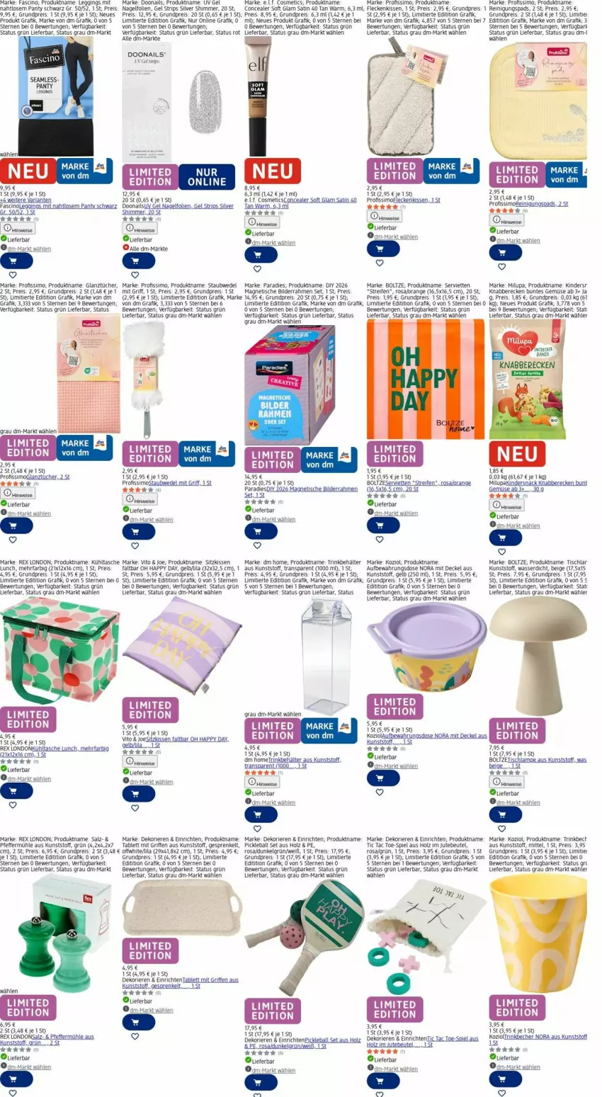 Aktueller Prospekt Dm Drogerie - Prospekte - von 09.03 bis 18.03.2026 - strona 27 - produkty: Aufbewahrungsdose, ball, Behälter, beutel, bilderrahmen, cin, decke, Deckel, eis, gin, Happy Day, Holz, Kinder, kissen, kühltasche, leggings, LG, milupa, orange, panty, pfeffer, Pfeffermühle, Profissimo, reifen, Reinigung, reis, rel, Ria, salz, Serviette, servietten, sim, sitzkissen, snack, staubwedel, tablet, tablett, Tasche, Ti, tisch, tücher, wasser, wedel