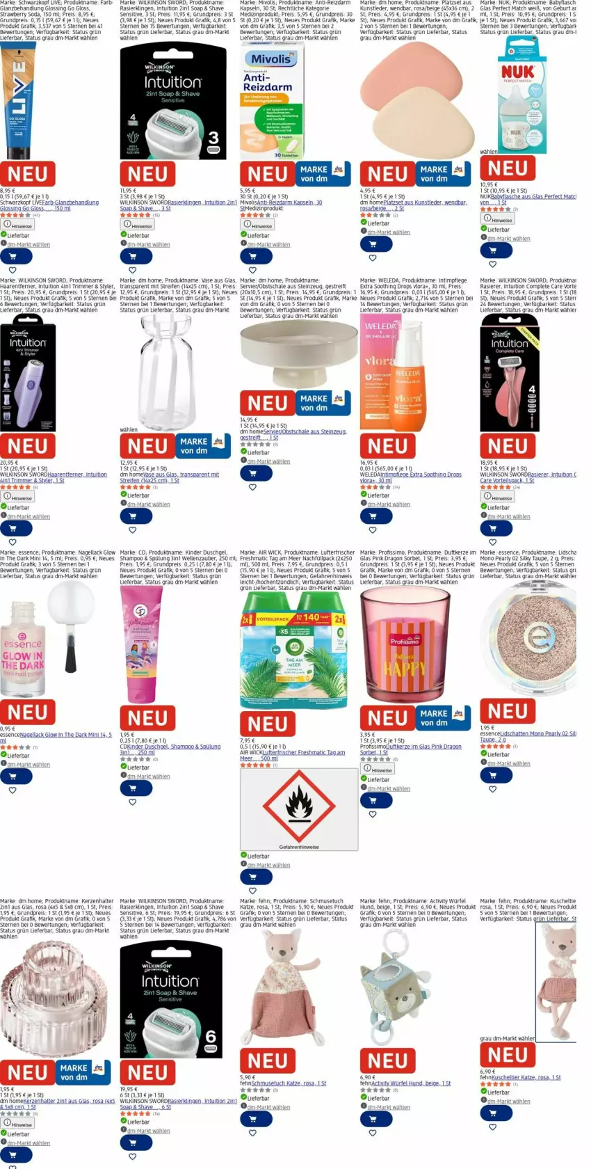 Aktueller Prospekt Dm Drogerie - Prospekte - von 09.03 bis 18.03.2026 - strona 29 - produkty: Air Wick, Duftkerze, duschgel, eis, elle, flasche, kerze, Kerzenhalter, Kinder, lack, lufterfrischer, medizinprodukt, Nagellack, nuk, obst, Omep, Profissimo, rasierer, Rasierklinge, rasierklingen, reifen, reis, Schal, Schale, schwarzkop, schwarzkopf, shampoo, sim, Soda, Sorbet, spülung, Ti, tuc, weleda, WICK, wilkinson, würfel
