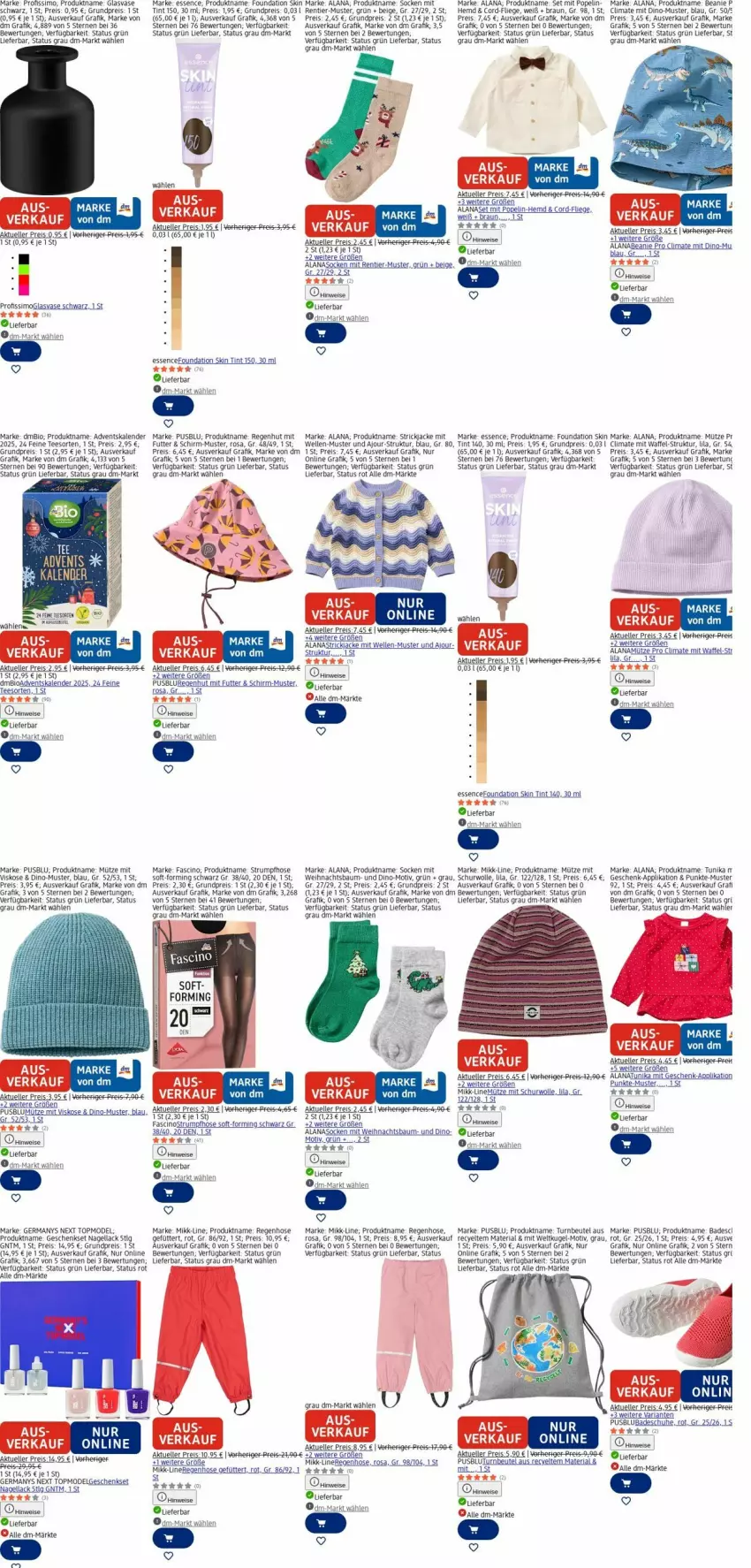 Aktueller Prospekt Dm Drogerie - Prospekte - von 09.03 bis 18.03.2026 - strona 8 - produkty: Adventskalender, arla, Bad, Bau, Beanie, beutel, bio, braun, cin, eis, elle, Germ, geschenkset, HDD, hemd, hose, Jacke, Kette, Kugel, lack, LG, Liege, Mode, Mütze, Nagellack, Profissimo, reis, resa, Ria, rum, rwe, schuhe, sim, socken, Strickjacke, Strumpfhose, tee, Ti, tunika, usb, Vase, Weihnachtsbaum, wolle, Yo