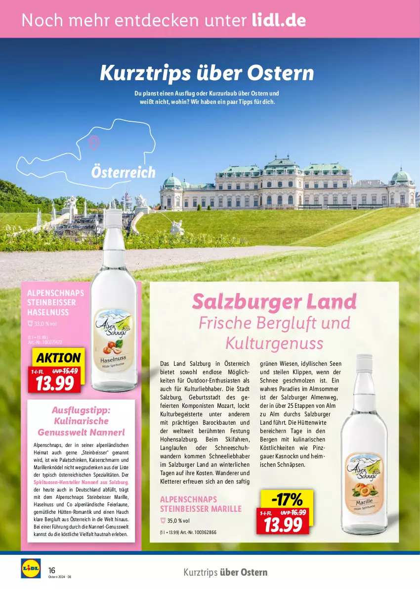 Aktueller Prospekt Lidl - Wein Entkorkt - von 04.03 bis 11.08.2024 - strona 16 - produkty: auer, Bau, burger, decke, eier, eis, elle, haselnuss, Heu, Kaiser, Kaiserschmarrn, Knödel, Laufen, nuss, saft, salz, schinken, Spezi, spirituosen, teller, Ti