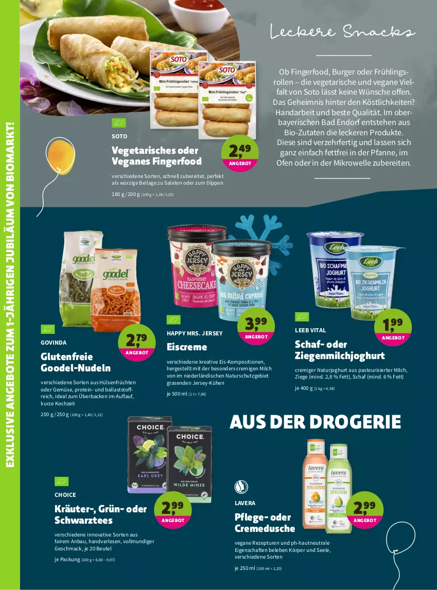 Aktueller Prospekt Denns Biomarkt - Prospekte - von 30.03 bis 09.04.2022 - strona 10 - produkty: angebot, angebote, Bad, ball, Bau, beutel, bio, burger, creme, cremedusche, dip, dusche, eis, eiscreme, elle, früchte, früchten, hülsenfrüchte, ilag, joghur, joghurt, kräuter, lavera, mac, mikrowelle, milch, natur, naturjoghurt, nudel, nudeln, Ofen, pfanne, rasen, rezept, salat, salate, senf, snack, snacks, tee, Ti, Vegeta, vita, ZTE