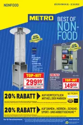 Gazetka promocyjna Metro - NonFood - Gazetka - ważna od 12.10 do 12.10.2022 - strona 1 - produkty: Aktenschrank, auto, edelstahl, eis, erde, Fahrrad, heimtextilien, kleid, Kleidung, LG, Metro, reis, Ria, Schrank, schuhe, Sport, Ti, tisch, top-hit